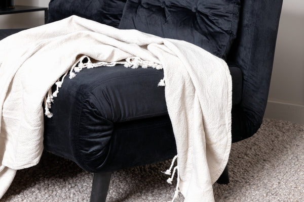 Bäddsoffa VICKY Sammet Svart