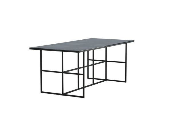 MATBORD LEIF Glas 90x200 cm-Svart