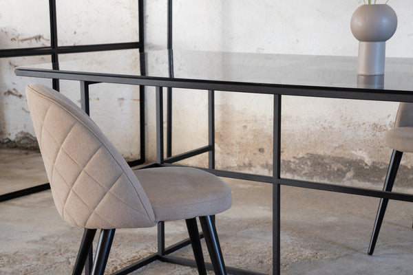 MATBORD LEIF Glas 90x200 cm-Svart