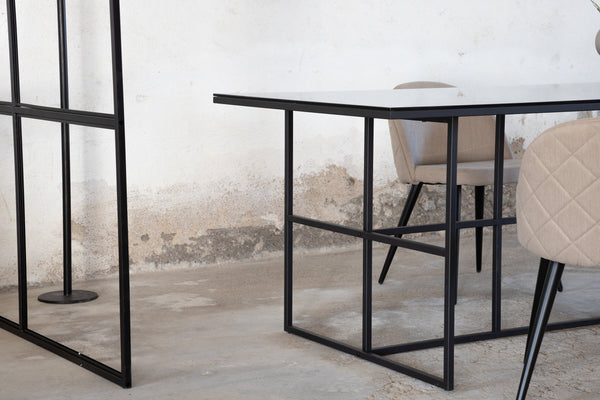 MATBORD LEIF Glas 90x200 cm-Svart
