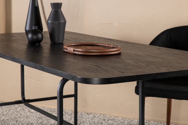 MATBORD UNO Veneer 90x200 cm-Svart
