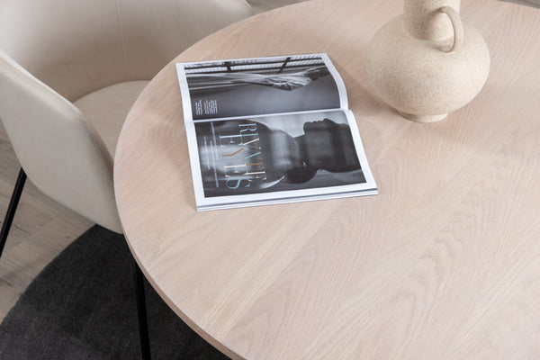 MATBORD BIANCA Veneer ⌀110 Vitputsad