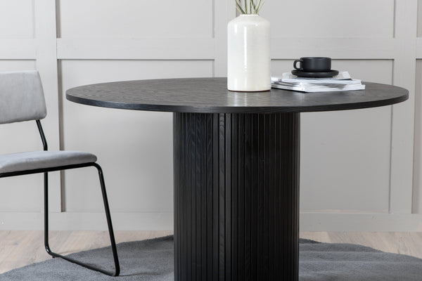 Matbord BIANCA Veneer ⌀110 Svart