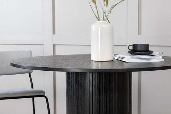 Matbord BIANCA Veneer ⌀110 Svart