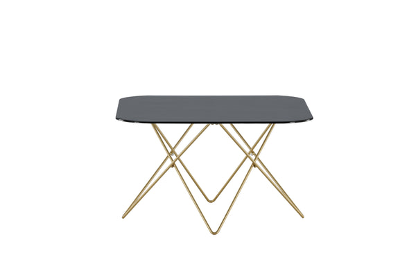 Soffbord TRISTAR 80x80cm-Glas Svart