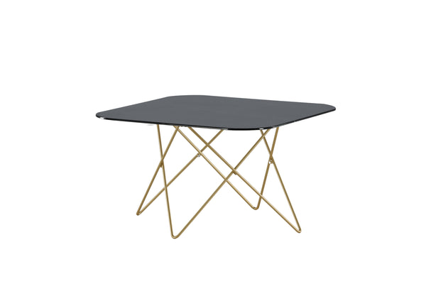 Soffbord TRISTAR 80x80cm-Glas Svart