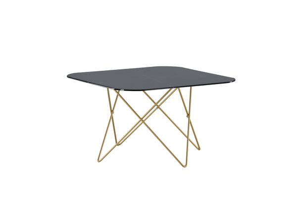 Soffbord TRISTAR 80x80cm-Glas Svart