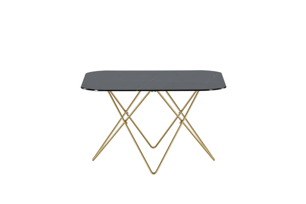 Soffbord TRISTAR 80x80cm-Glas Svart