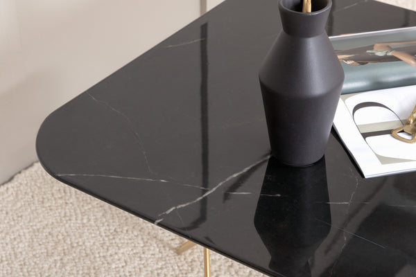 Soffbord TRISTAR 80x80cm-Glas Svart