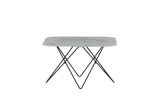 Soffbord TRISTAR 80x80cm-Glas Vit