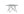 Soffbord TRISTAR 80x80cm-Glas Vit