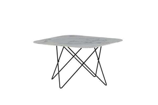 Soffbord TRISTAR 80x80cm-Glas Vit