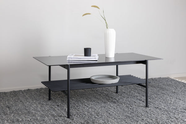 Soffbord VON STAF 120x60cm-Glas Svart