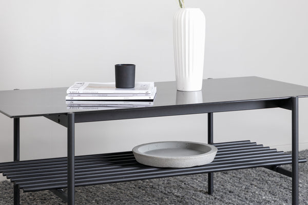 Soffbord VON STAF 120x60cm-Glas Svart