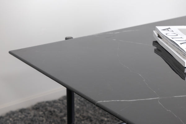 Soffbord VON STAF 120x60cm-Glas Svart