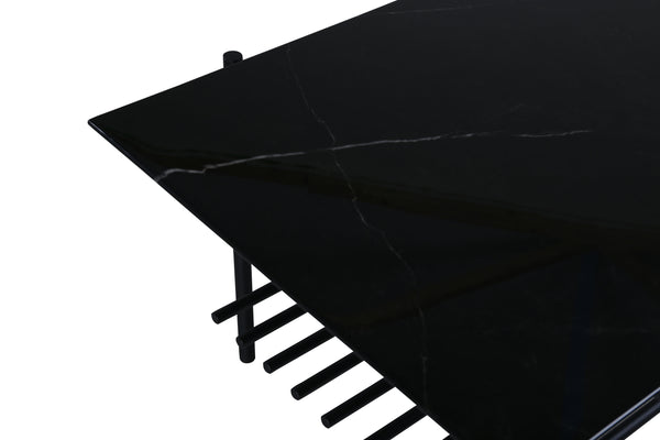 Soffbord VON STAF 120x60cm-Glas Svart