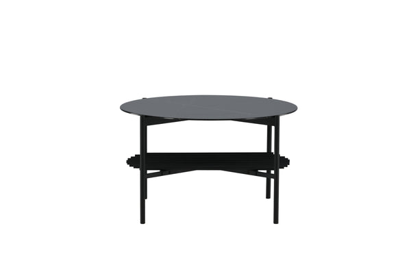 Soffbord VON STAF ⌀80cm-Glas Svart