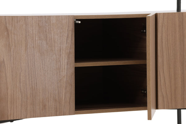 Skåp KINGSPORT Poppel 120x80 cm-Valnöt