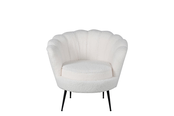 Fåtölj CALAIS Teddy 77x76x83cm-Vit