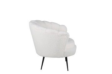 Fåtölj CALAIS Teddy 77x76x83cm-Vit