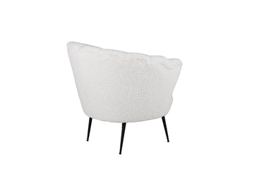 Fåtölj CALAIS Teddy 77x76x83cm-Vit