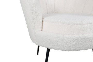 Fåtölj CALAIS Teddy 77x76x83cm-Vit