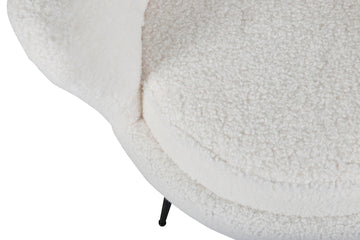 Fåtölj CALAIS Teddy 77x76x83cm-Vit