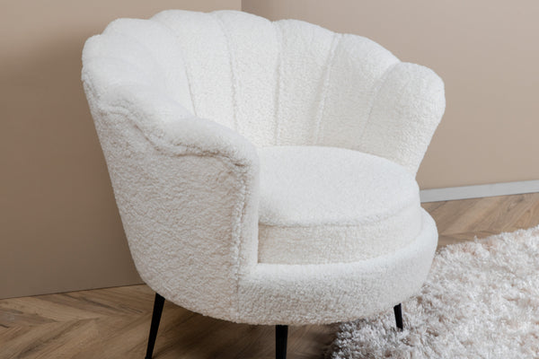 Fåtölj CALAIS Teddy 77x76x83cm-Vit