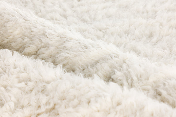 Rectangular Rug LEIKO Wool 230x160 White
