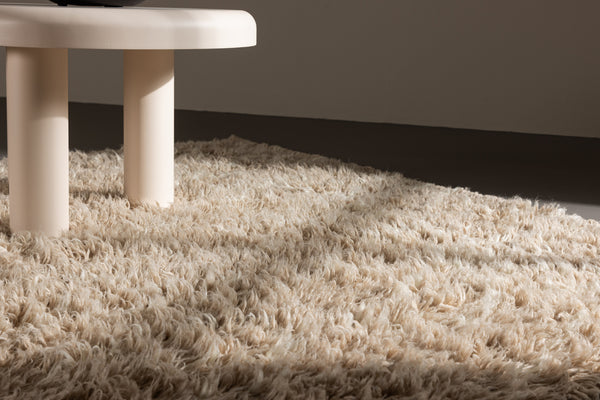 Rektangulär Matta LEIKO Ull 300x200 Beige