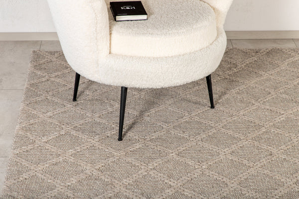 Rektangulär matta CLOUDY Ull 230x160cm-Beige