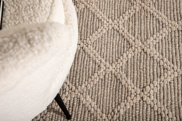 Rektangulär matta CLOUDY Ull 230x160cm-Beige