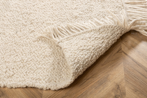 Rectangular rug BETINA Wool 230x160cm-White