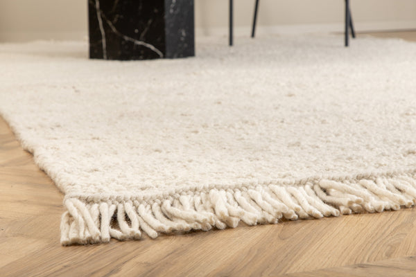 Rectangular rug BETINA Wool 230x160cm-White