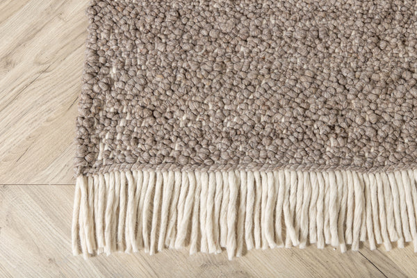 Rectangular rug BETINA Wool 230x160cm-Brown