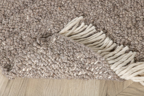 Rectangular rug BETINA Wool 230x160cm-Brown