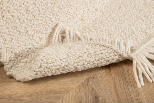 Rektangulär matta BETINA Ull 250x80cm-Vit
