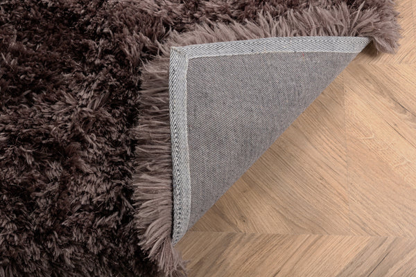 Rectangular rug GRACE Polyester 300x200cm-Brown