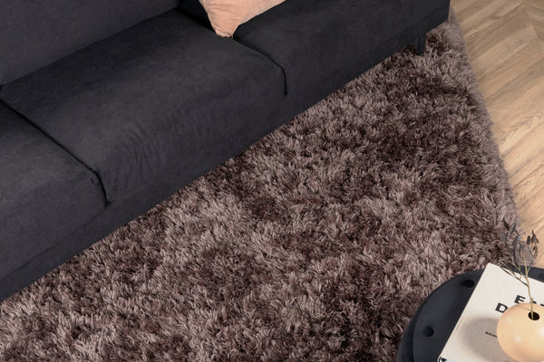 Rectangular rug GRACE Polyester 230x160cm-Brown