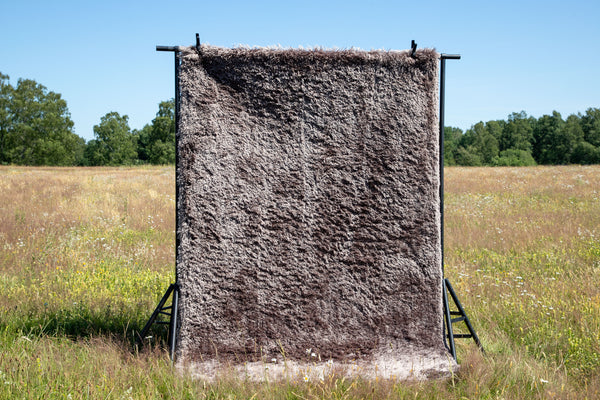 Rectangular rug GRACE Polyester 230x160cm-Brown