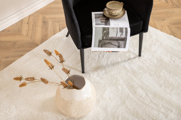 Rectangular rug BLANCA Polyester 300x200cm-White