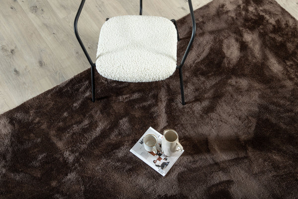 Rechteckiger Teppich BLANCA Polyester 230x160cm-Braun
