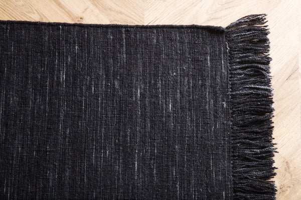 Rechteckiger Teppich ELTON Wolle 350x250cm-Schwarz