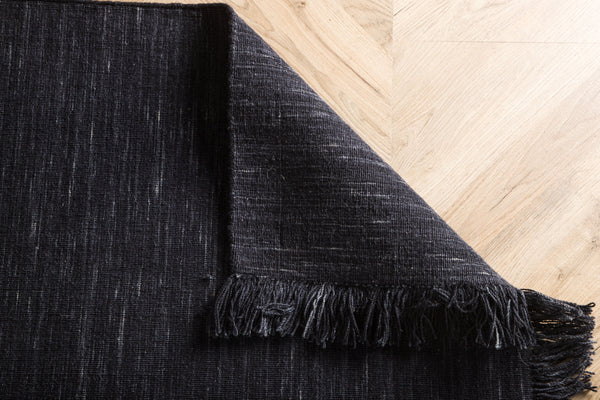 Rechteckiger Teppich ELTON Wolle 350x250cm-Schwarz