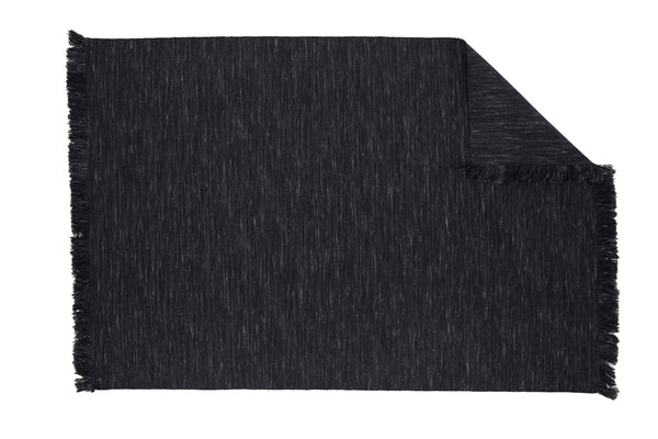Rectangular rug ELTON Wool 230x160cm-Black