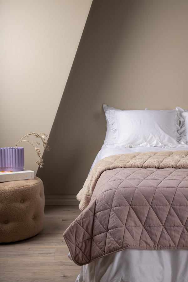 Överkast NILLA Polyester 180x260cm-Gammelrosa