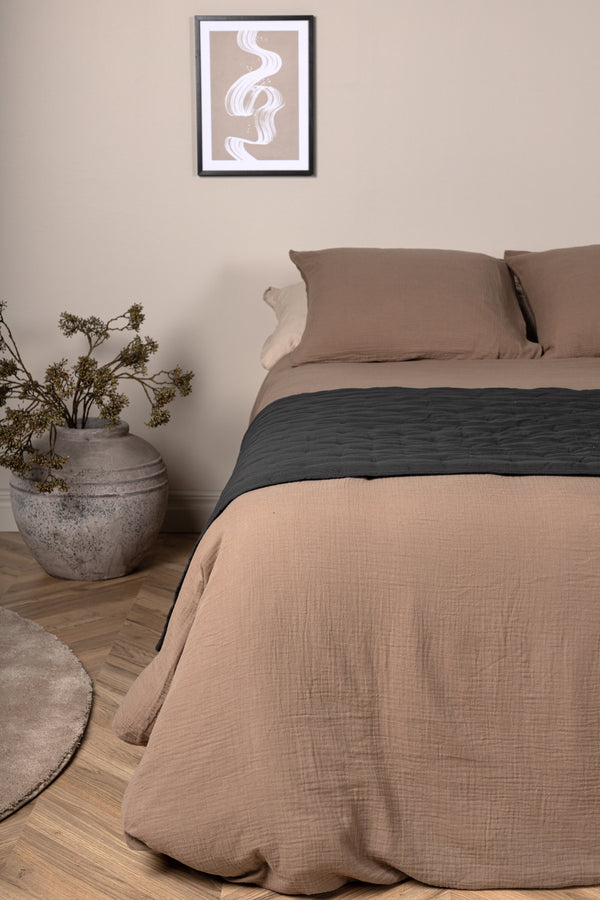 Överkast SALLY Polyester 80x150cm-Antracit
