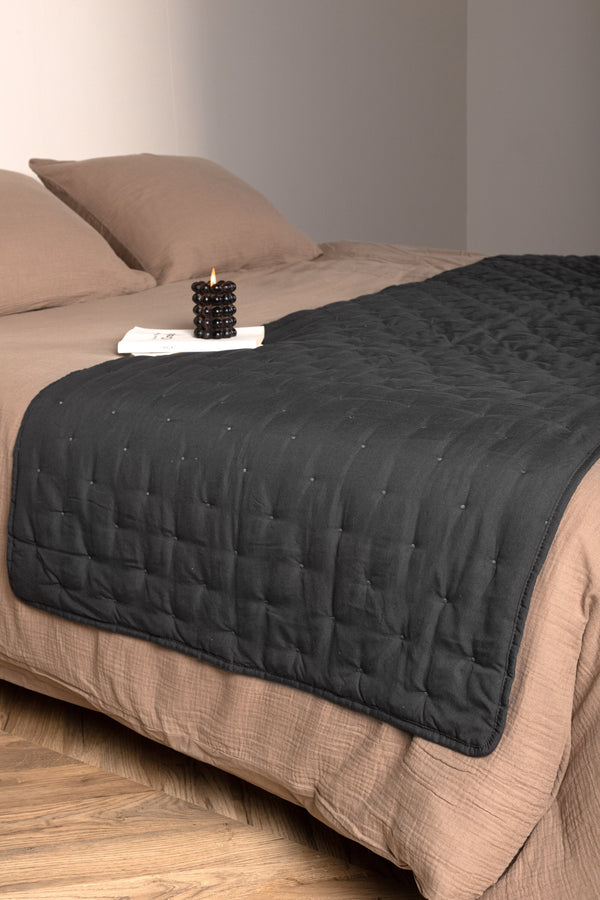 Överkast SALLY Polyester 80x180cm-Antracit