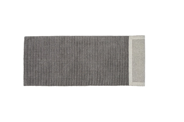 Rectangular rug MILTON Wool 200x70cm-Dark grey