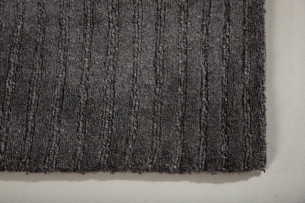 Rectangular rug MILTON Wool 200x70cm-Dark grey